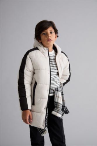 Boy Waterproof Fleece Lined Puffer Jacket