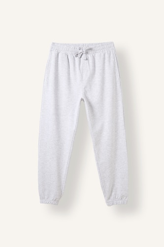 Erkek Gri Melanj Slim Fit Jogger Eşofman Altı