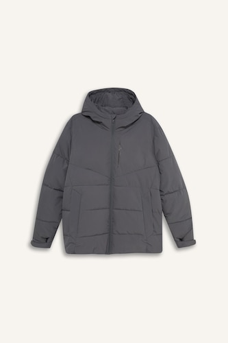 Su İtici Regular Fit Kapüşonlu Şişme Mont