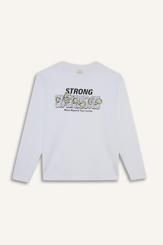 Boy Crew Neck Printed Long Sleeve T-Shirt