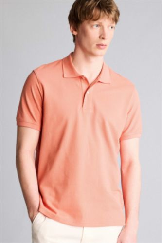 Man Salmon تيشيرت بولو نص ردن قطن 100%