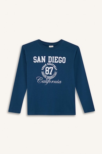 Boy Crew Neck Printed Long Sleeve T-Shirt