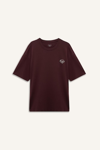 Cotton Boxy Fit Crew Neck Short Sleeve T-Shirt