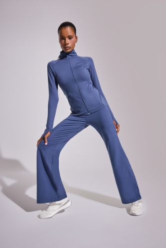 Спортивные брюки DeFactoFit Wide Leg с широкими штанинами, высокой талией и из материала Soft Touch
