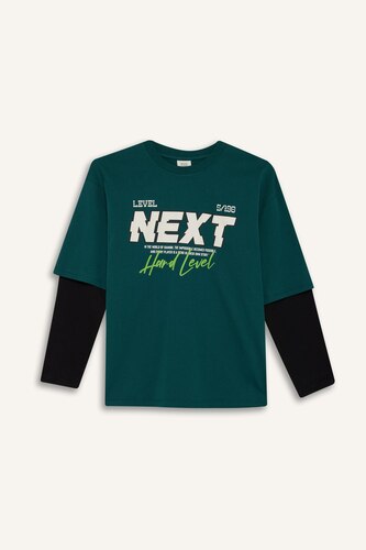 Boy Oversize Crew Neck Long Sleeve T-Shirt