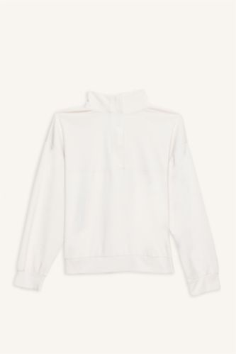 Relax Fit Half Turtleneck Modal Sweatshirt