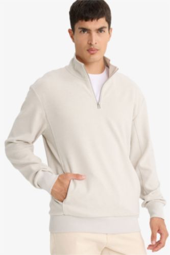 Свитшот с наполовину молнией Regular Fit