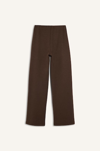 Wide Leg Pique Trousers
