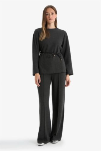 Wide Leg Düz Paça Pantolon