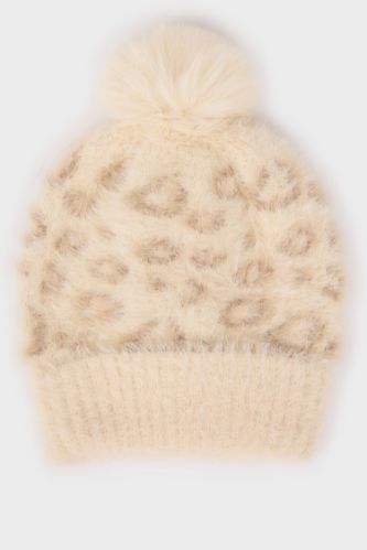 Kız Bebek Leopar Desenli Bere