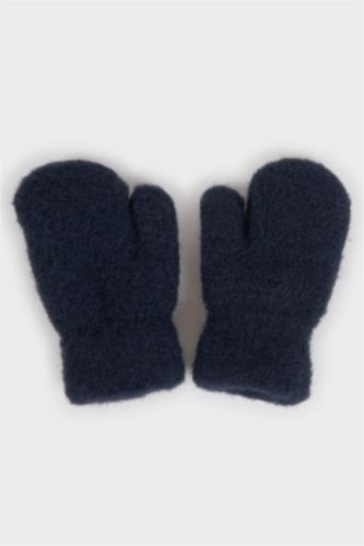 Детские перчатки с искусственным мехом для мальчиков