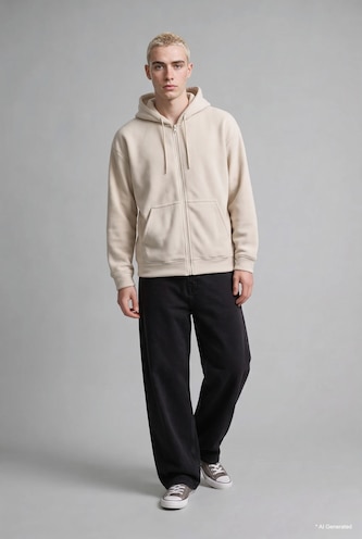 Boxy Fit fleece Cardigan