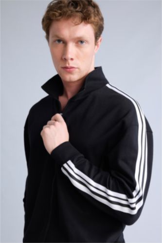 MAN Black Boxy Fit Cardigan