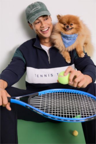 DeFactoFit Boxy Fit Dik Yaka Yarım Fermuarlı Sporcu Sweatshirt 