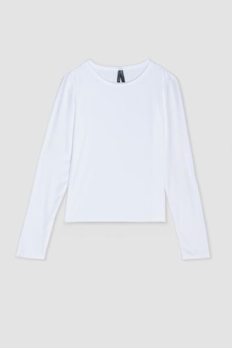 Slim Fit Crew Neck Basic Long Sleeve T-Shirt