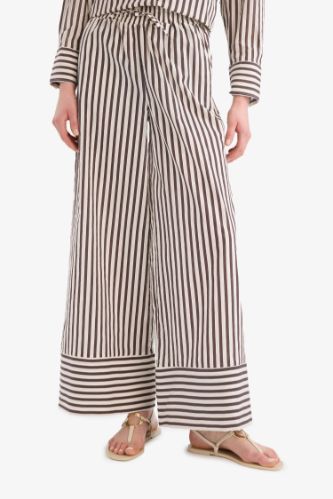 Wide Leg Kumaş Pantolon Çift Cepli Yüksek Bel Geniş Paça