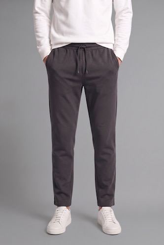 MAN Dark Anthracite Regular Fit Cotton Sweatpants