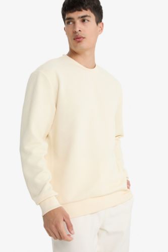 سويت شيرت قصة عادية برقبة مستديرة