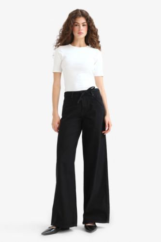 Габардиновые брюки Wide Leg с нормальной талией и стандартной длиной