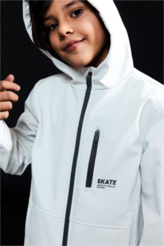 Kapüşonlu Polar Astarlı Yağmurluk Erkek Çocuk