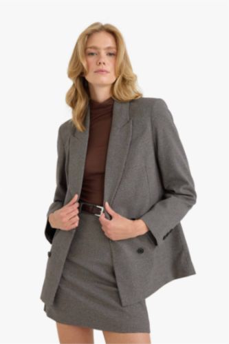 Oversize Fit Jacket Collar Blazer