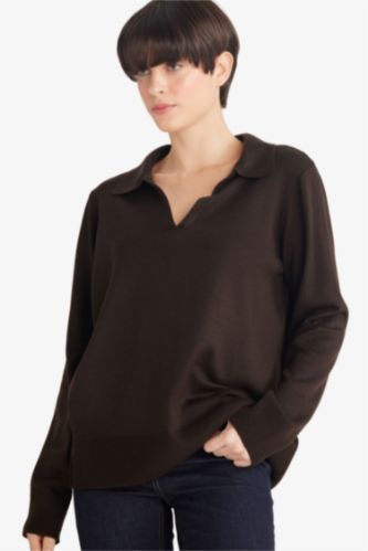 Regular Fit Polo Yaka Triko Kazak