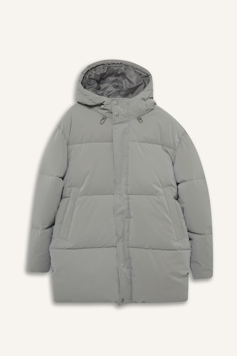 Su İtici Regular Fit Kapüşonlu Şişme Mont