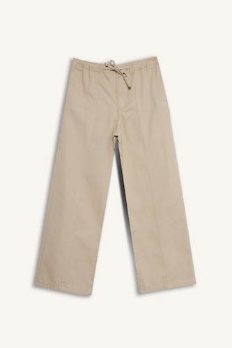 Girl Wide Leg Cotton Trousers
