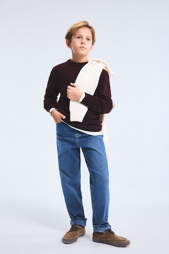 BOYS & TEENS Dark Green Boy Straight Fit Classic Jeans
