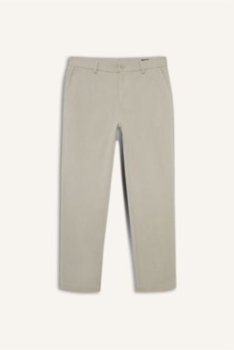 Regular Fit Straight Leg Velvet Trousers