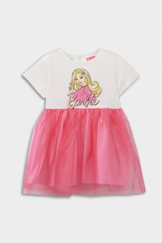 Сәби Қыз Barbie Лицензиялық велосипед мойыны қысқа жеңді Трикотаж көйлек