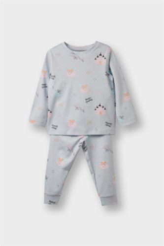 Baby Girl Dinosaur Printed 2 Piece Pajama Set