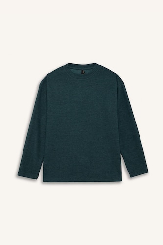 Relax Fıt Bisiklet Yaka Sweatshirt