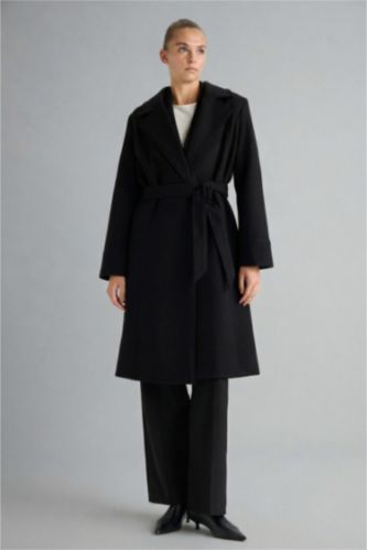 Regular Fit Polo Collar Belt Cachet Jacket