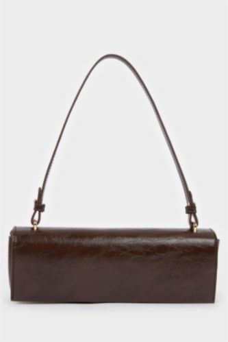 Kadın Koyu Kahve Kadın Suni Deri Baget Çanta