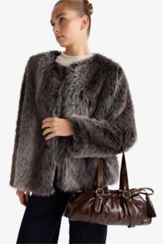 Kadın Kahve Kadın Suni Deri Çapraz Çanta