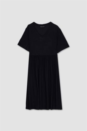 V-Neck Short Sleeve Dress