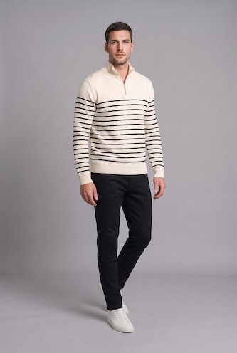 MAN Ecru Standard Fit Knitwear Pullover