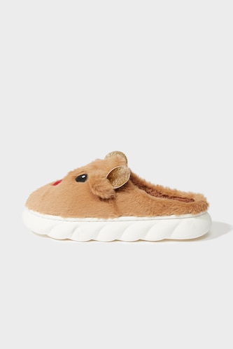 Woman Christmas Themed Flat Sole Home Slippers