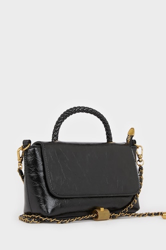 Faux Leather Crossbody Bag
