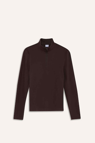 Standard Fit Stand Collar Sports Sweatshirt