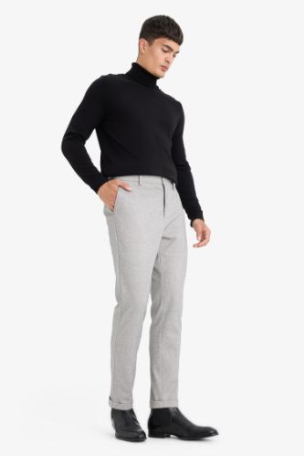 Tailored Regular Fit Düz Paça Penye Pantolon