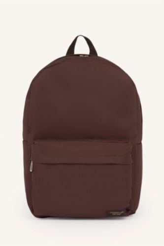 Man Dark Brown Backpack