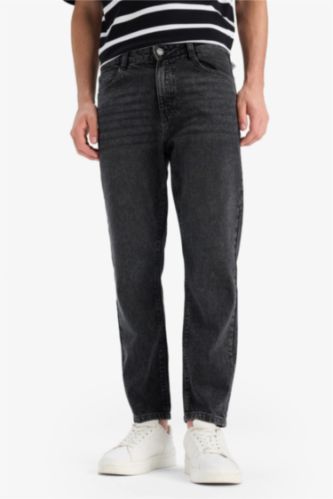 Мужчины Черный Джинсы 90-х Slim Fit с узкими штанинами