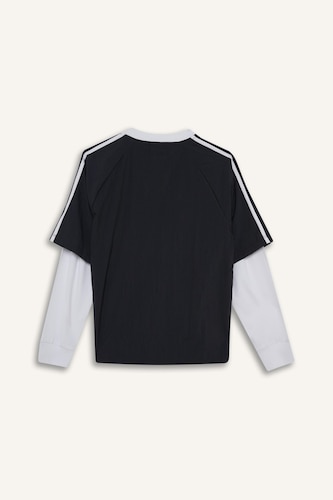 Boy Oversize V-Neck Printed Parachute T-Shirt