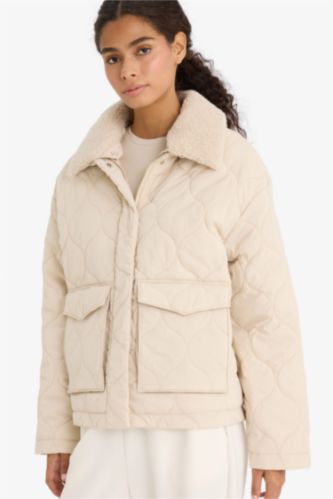 Veste avec doublure en polaire à col polo Coupe régulière