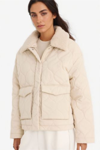 Regular Fit куртка с флисовой подкладкой и воротником поло