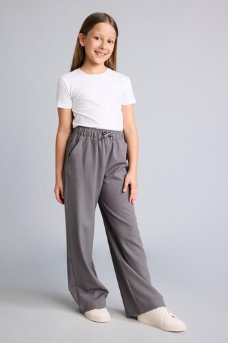 Girls & Teens Grey Girl Wide Leg Trousers