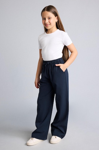 Girls & Teens NAVY Girl Wide Leg Trousers
