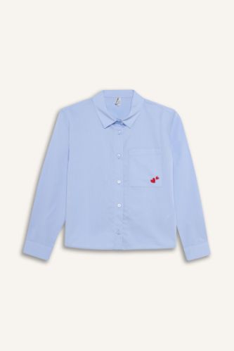 Детская рубашка Oversize Oxford с длинным рукавом